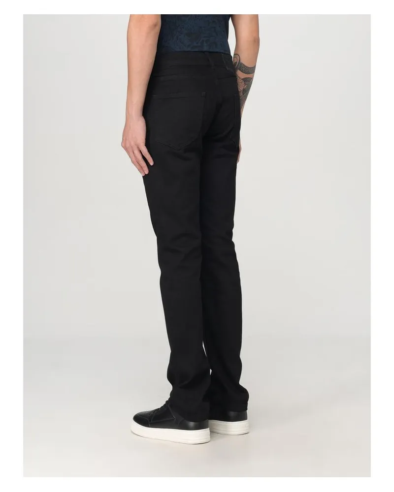 Just Cavalli Men's Black Cotton Straight-Leg Jeans Clothing Black