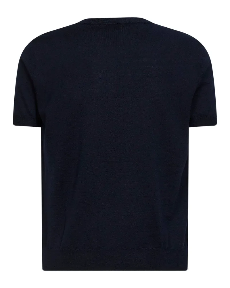 Valentino Garavani Men's Sweater Vlogo Blue Wool Virgin Blue