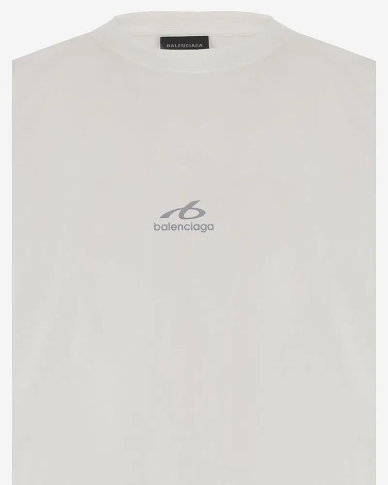 Balenciaga Men's T-Shirt Bodies Cotton White T-Shirts And Polos White