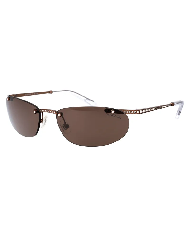 Swarovski Women's Sunglasses 0sk7019 Matt Brown Metal Brown