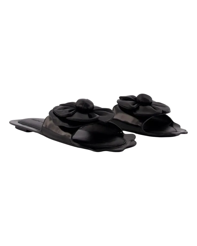 Marc Jacobs Women's The Daisy Sandals -  Leather Black Cowhide Shoes Black