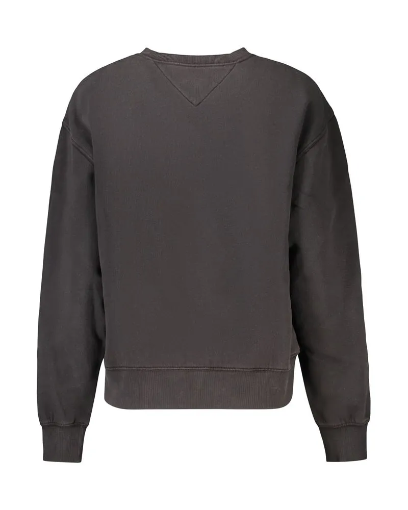Tommy Hilfiger Logo-Appliqué Cotton Sweatshirt — Black Black
