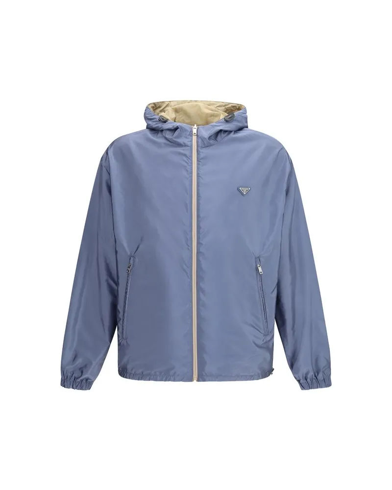 Prada Men's Beige Recycled Polyamide Shell Jacket Clothing Beige