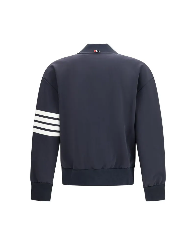 Thom Browne Men's Blue Viscose Bomber Clothing Navy
