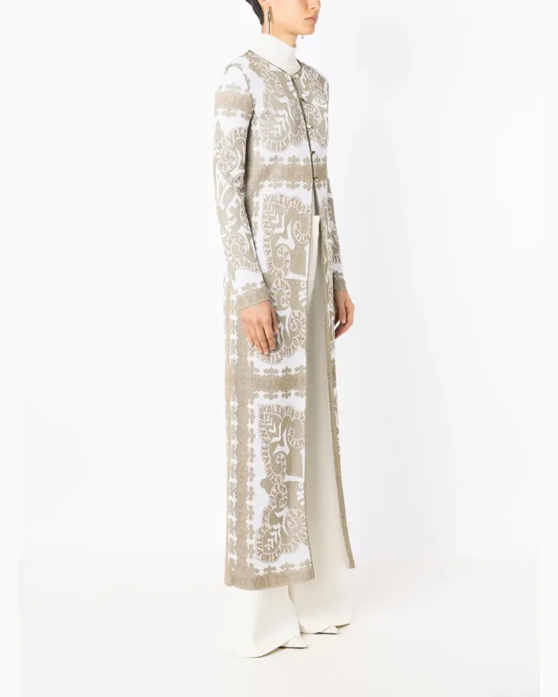 Valentino Garavani Women Garavani Geometric-Print Metallic-Finish Cape Clothing Multicolor