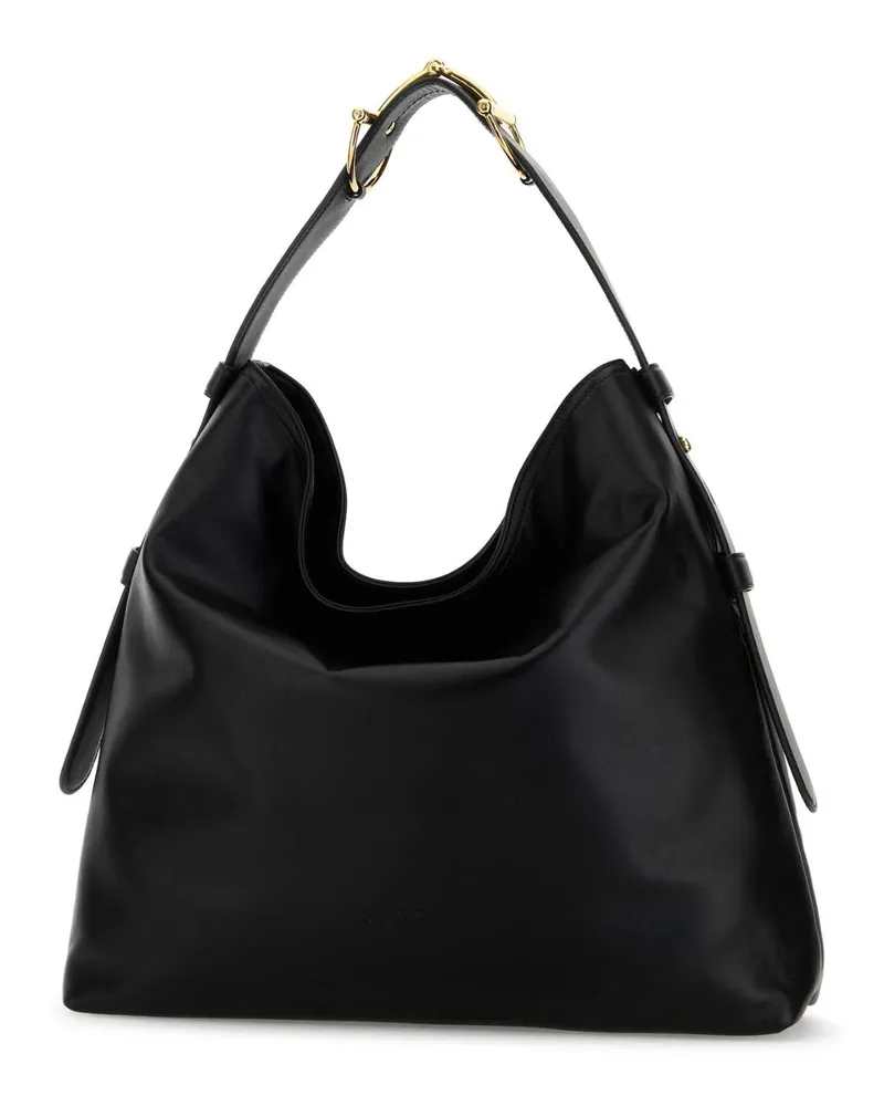 Gucci Women's Black Leather Large  Beatrix Shopping Ba Nero Borse A Mano Black