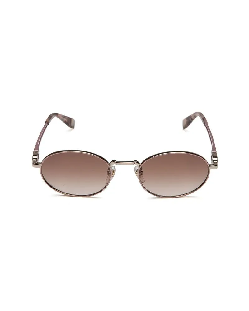 Furla SFUB30 Oval Metal Sunglasses — Gold Gold