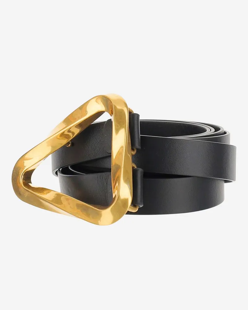 Bottega Veneta Women's Belt Grasp Black Leather Calfskin Black