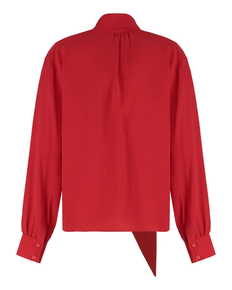 Prada Women's Blouse Silk Red Blouses Shirt Red