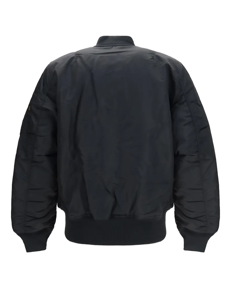 Alpha Industries Flight Nylon Bomber Jacket — Black Black