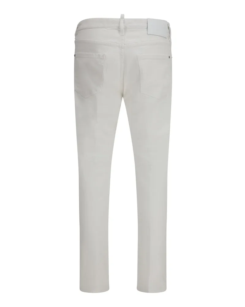 Dsquared2 Men's Denim Jeans White Cotton; Elastane White