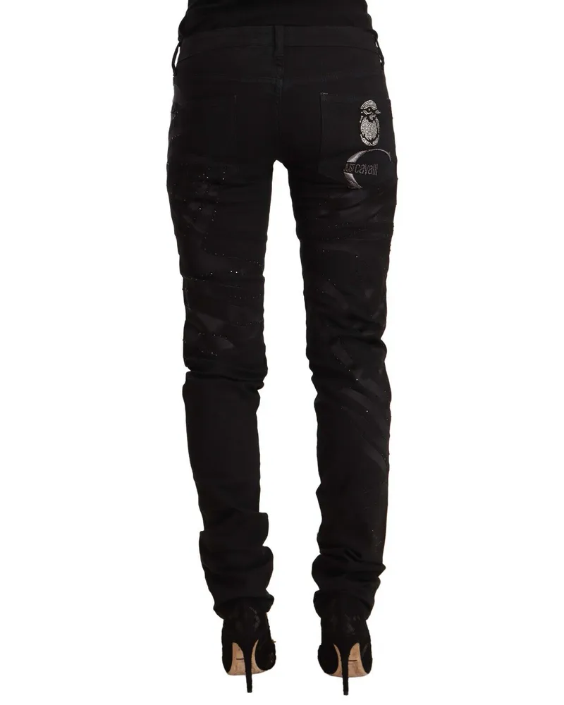 Just Cavalli Embellished Skinny Jeans — Black Black