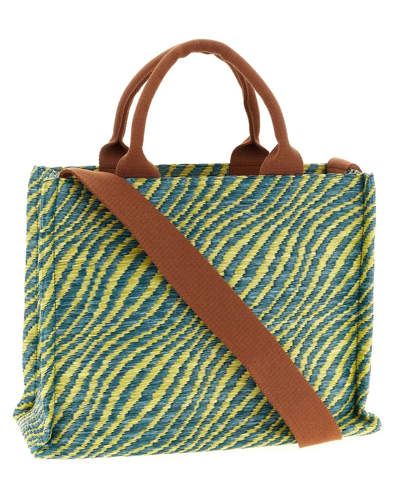 Marni Woven Raffia Handbag — Yellow Yellow
