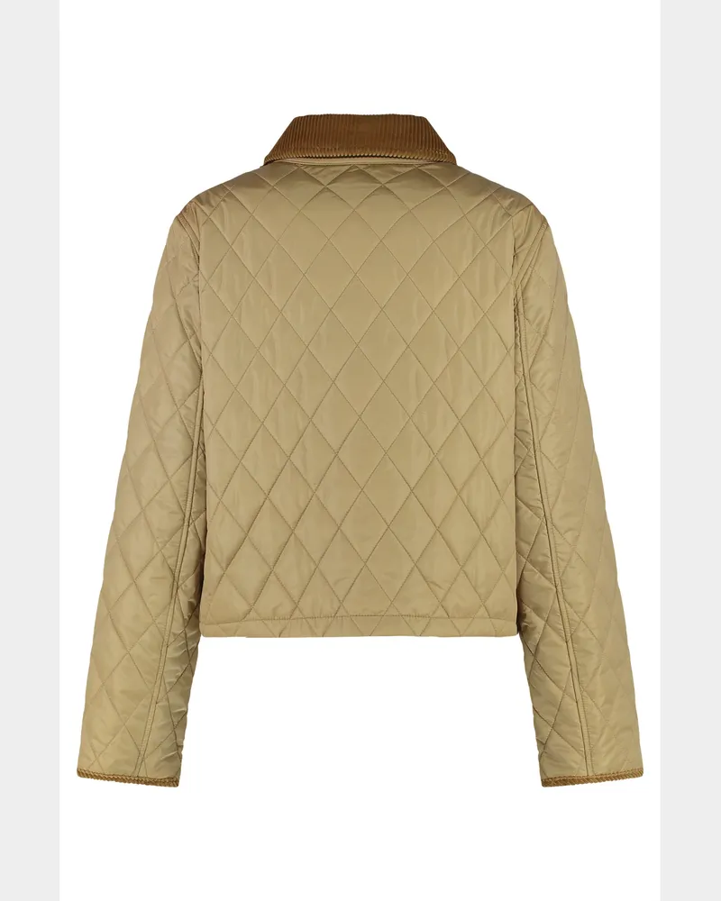 Burberry Women's Quilted Jacket With Snaps Beige Polyamide Beige