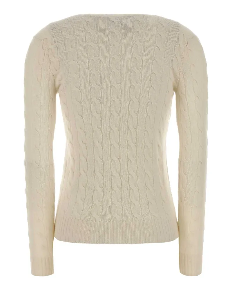 Ralph Lauren Cable-Knit Wool Blend Sweater — Cream Cream