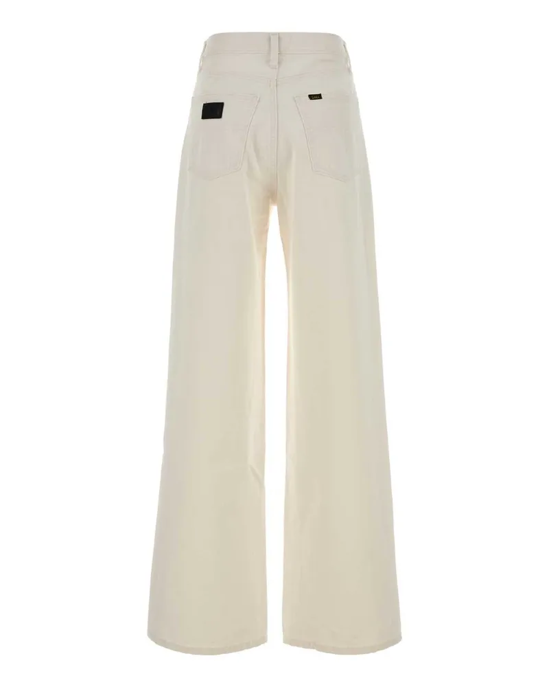 Lois Women's White Denim Skater Loose Wide-Leg Jeans White