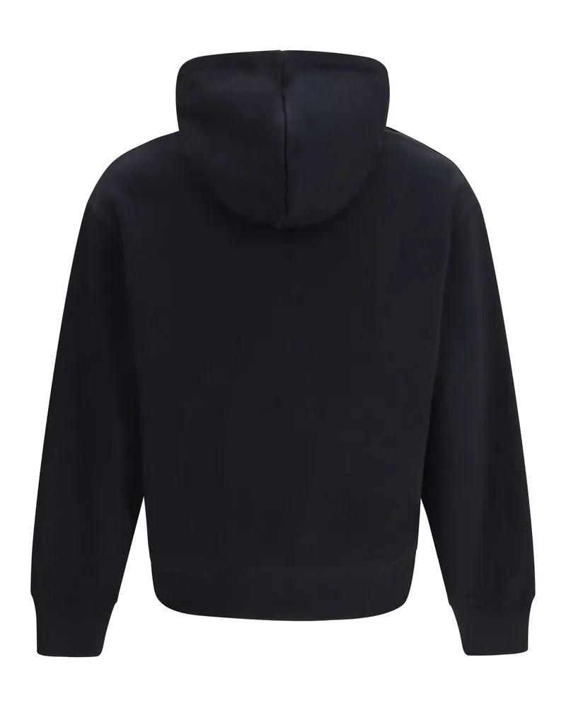 Kitsuné Men Cotton Sweatshirt With Embroidered Logo Black Sweatshirts Sweater Black