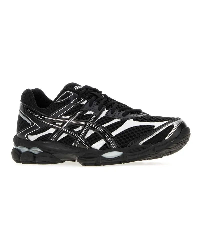 Asics Men's Black Fabric Gel-Cumulus 16 Sneakers Blackblack Black