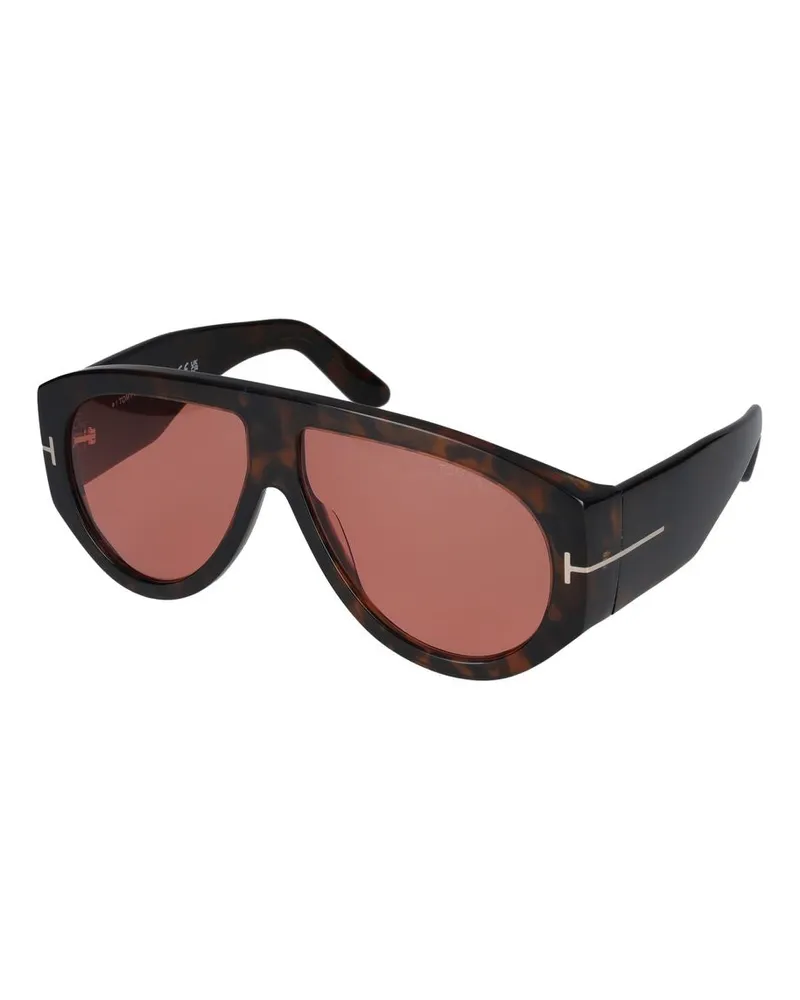 Tom Ford Unisex Ft1044 Injected Pilot Sunglasses Black Black