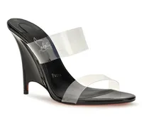Women's Solo Zee Mules Black-Lin Black Pumps Black/lin High Heel Shoes