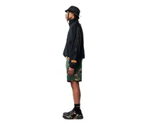 Men Camouflage Logo Patch Swim Shorts Green Clothing > Beachwear