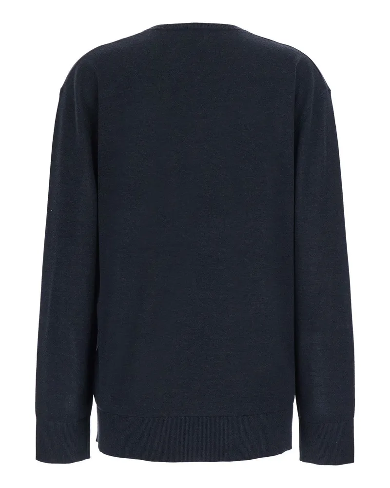 Totême V-Neck Lyocell-Cashmere Knit Sweater — Gray Gray