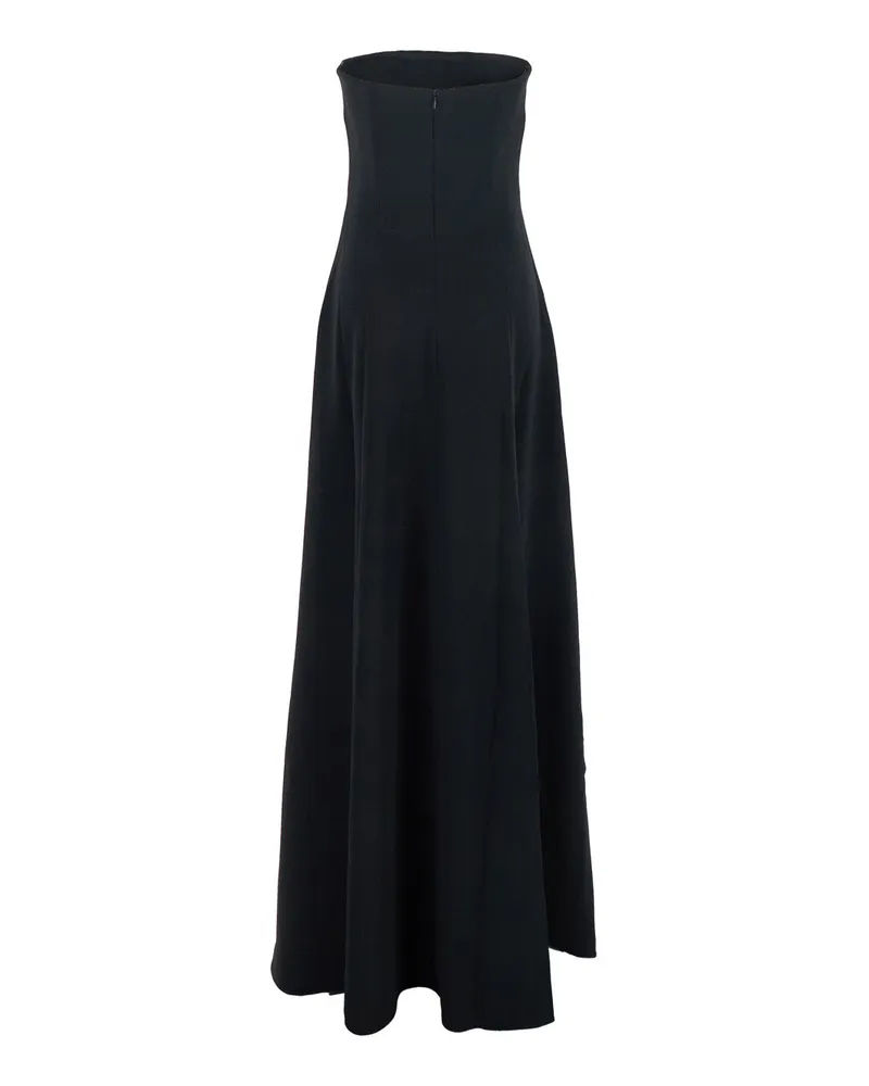 Solace London Women's Black Long Dress With Bare Shoulders Polyester Black