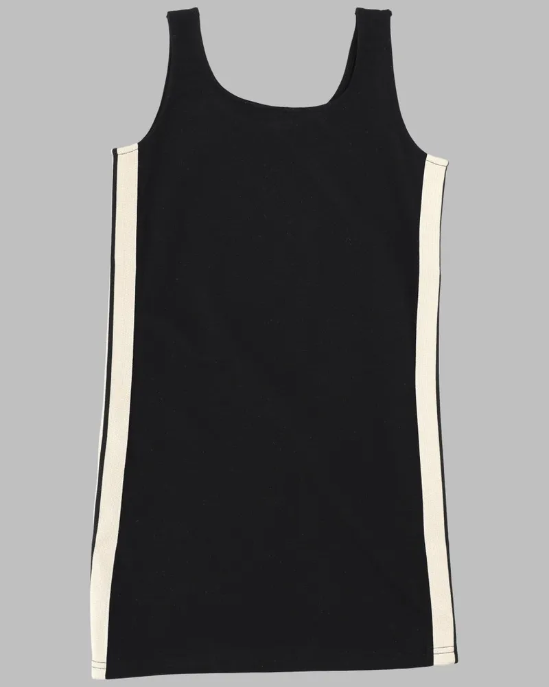 Palm Angels Logo-Embroidered Tank Dress — Black Black
