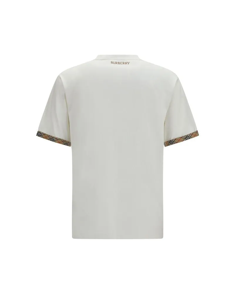 Burberry Men White Cotton T-Shirt White