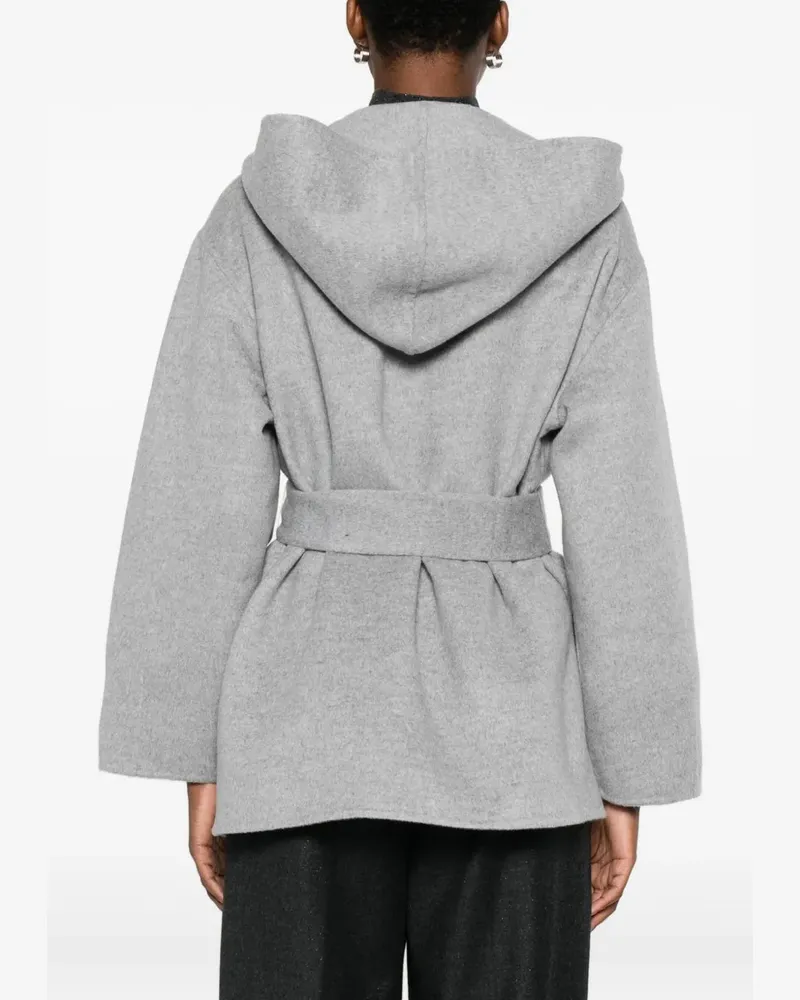 Fabiana Filippi Women's Hooded Belted Jacket Aw25 W Grey