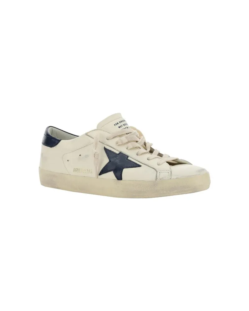 Golden Goose Men's White Goatskin Low Top Sneakers White