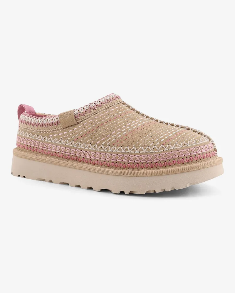 UGG Women's Tasman Meadow Suede Sandals With Multicolor Stitching Multicolor