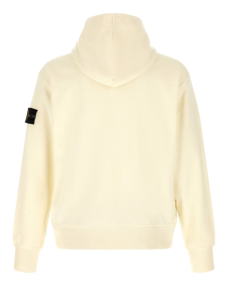Stone Island Cotton-Fleece Hoodie — White White
