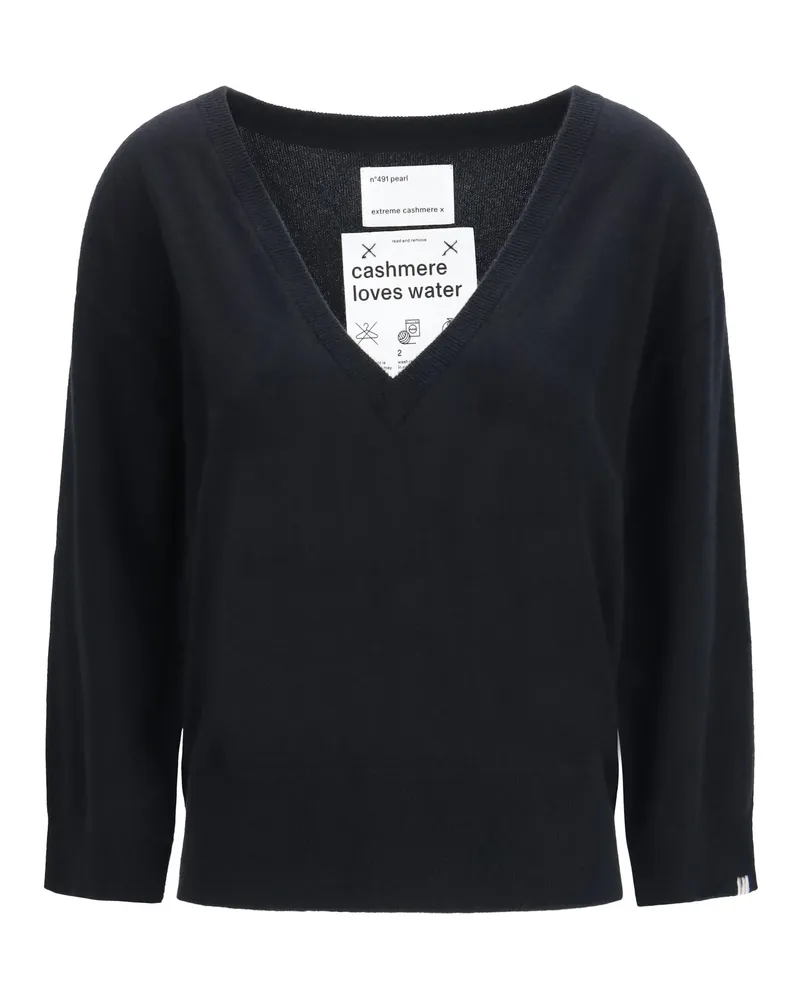 extreme cashmere Women's Cashmere Sweater N°491 Pearl Raven Black