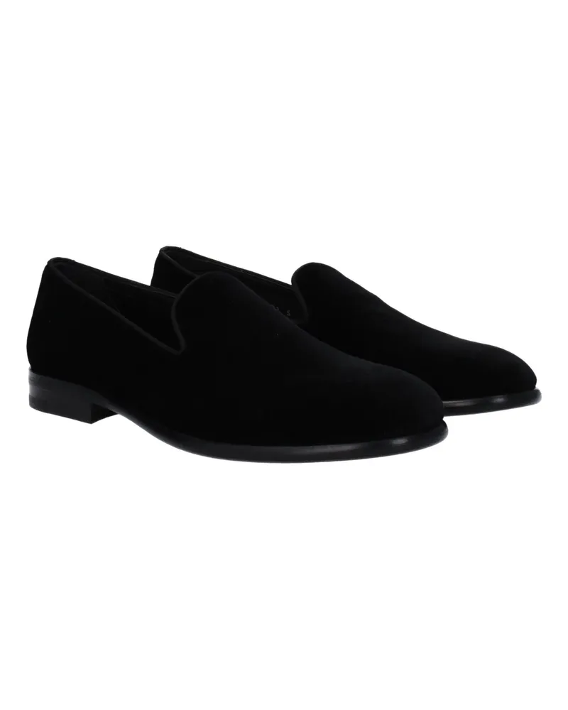 Dolce & Gabbana Men's Black Velvet Slip-On Loafers Black