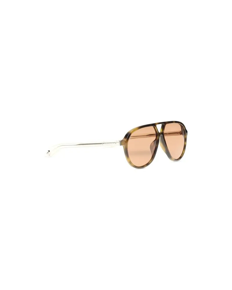 Alexander McQueen ALA009SAJ07492082BB Sunglasses — Brown Brown