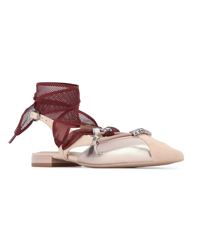 Pinko Women's Gianira 30 - Sling Back W4e Leather Sole: Calf Scarpe Con Tacco / High Heel Shoes Beige