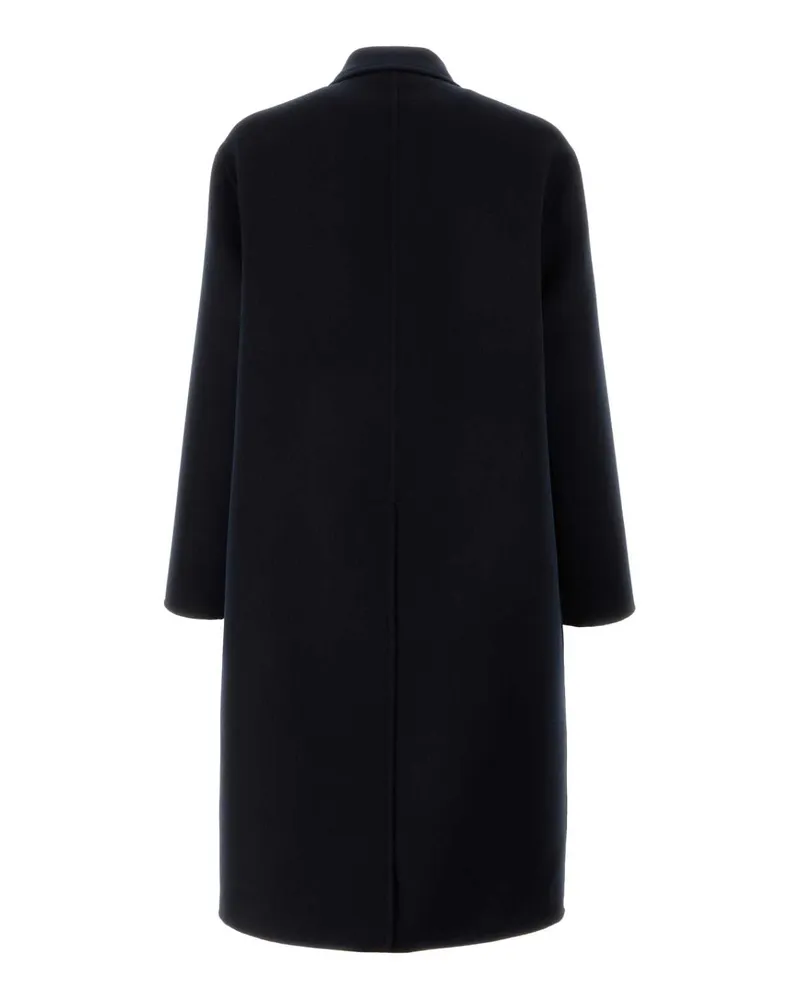Gucci Men's Navy Blue Wool Blend Coat Bluegreymc Mix Cappotti Navy