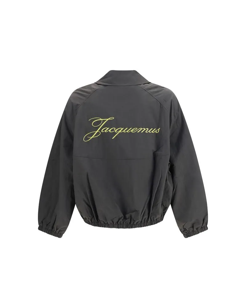 Jacquemus Embroidered Polyamide Jacket — Gray Gray