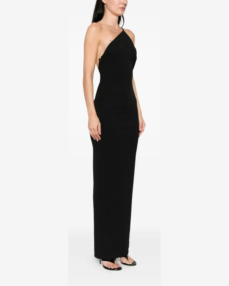 Solace London Asymmetric One-Shoulder Maxi Dress — Black Black