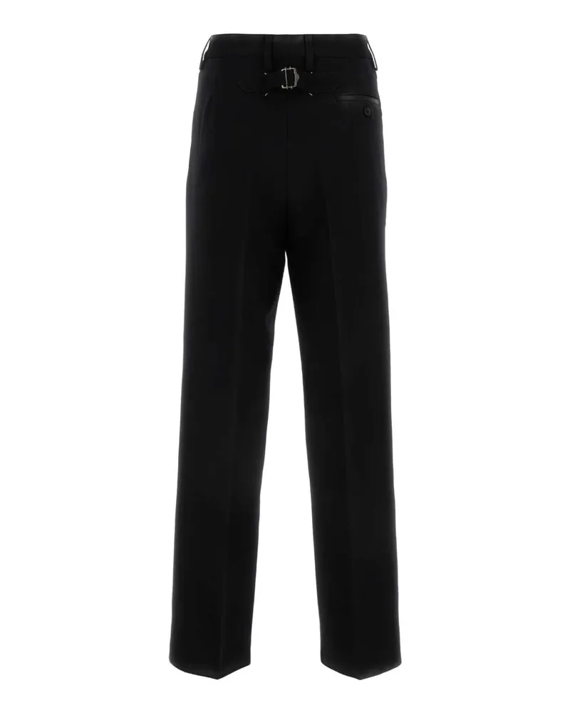 Maison Margiela Women's Black Wool Pant Blackshiny Exterior: Pantaloni Black