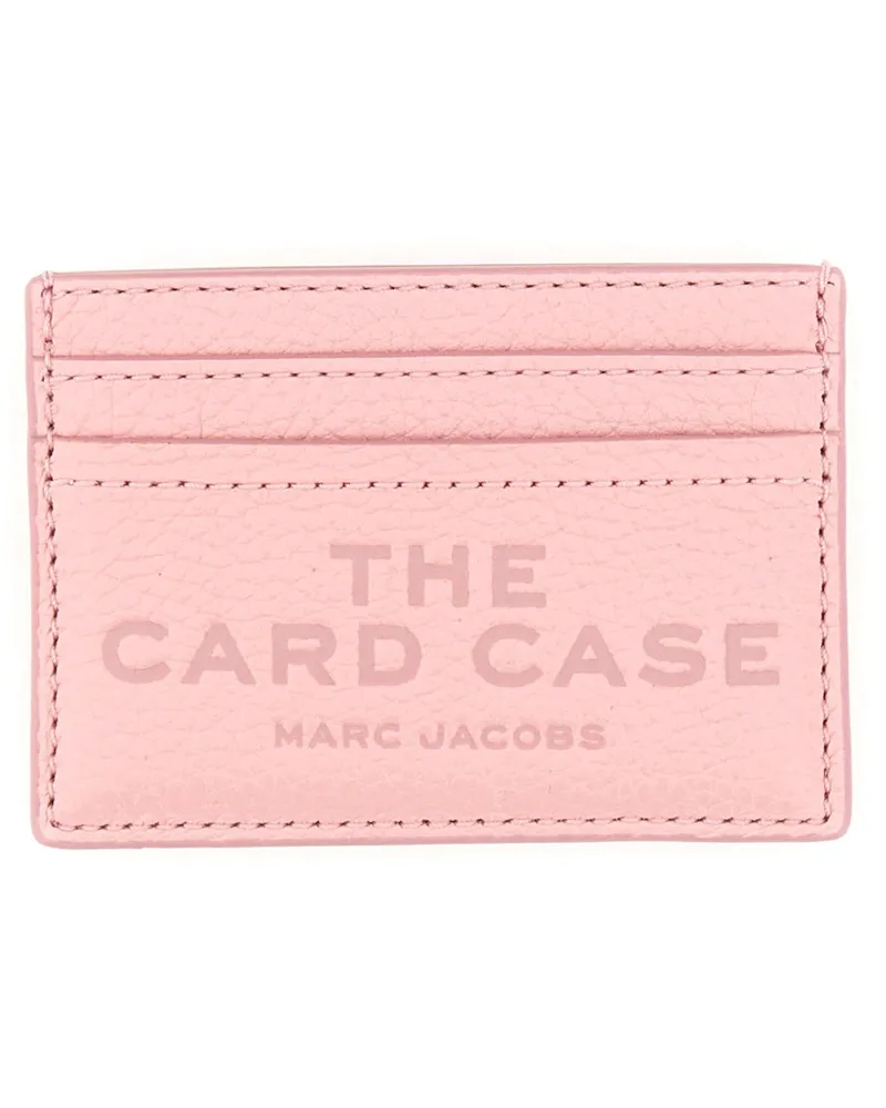 Marc Jacobs Logo-Embossed Leather Card Case — Pink Pink