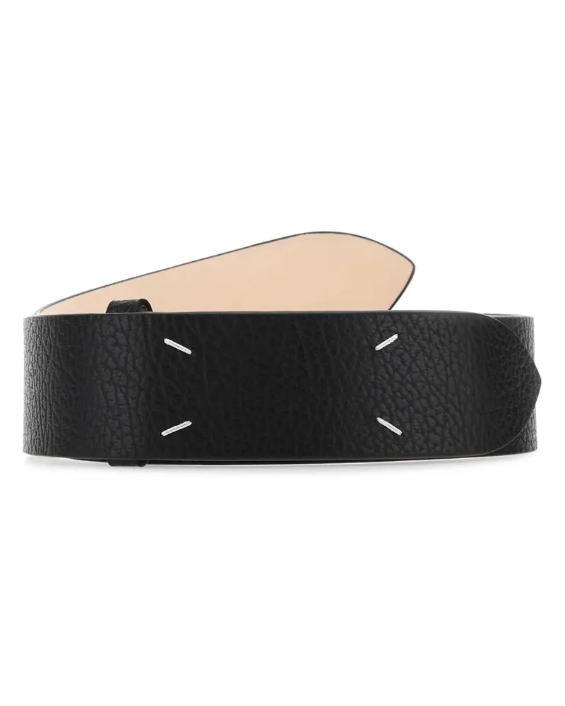 Maison Margiela Women's Black Leather Belt T8013 Black