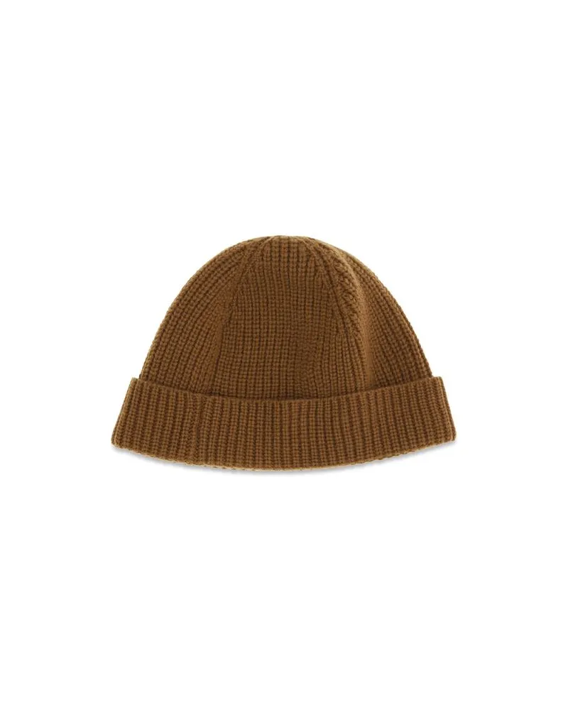Valentino Garavani Men's Brown Cashmere Beanie Accessory Brown