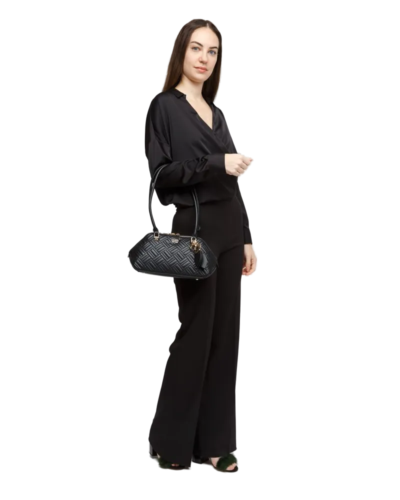 Guess Women's Satchel Bag Black Polyurethane - Satchel-Bags Black