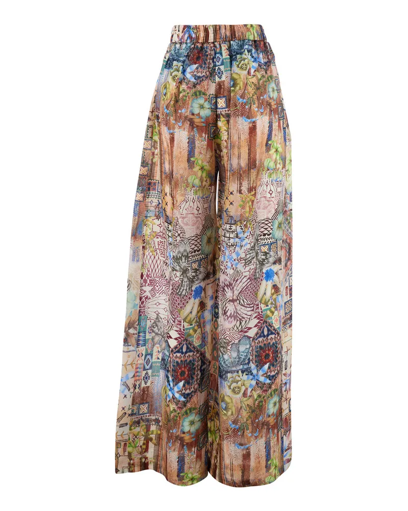 Momoni Women's Trousers Aspen Pant Multicolour Silk Multicolor