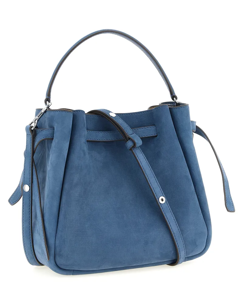 Tory Burch Women's Romy Bucket Bag Blue Lamb Leather Blue