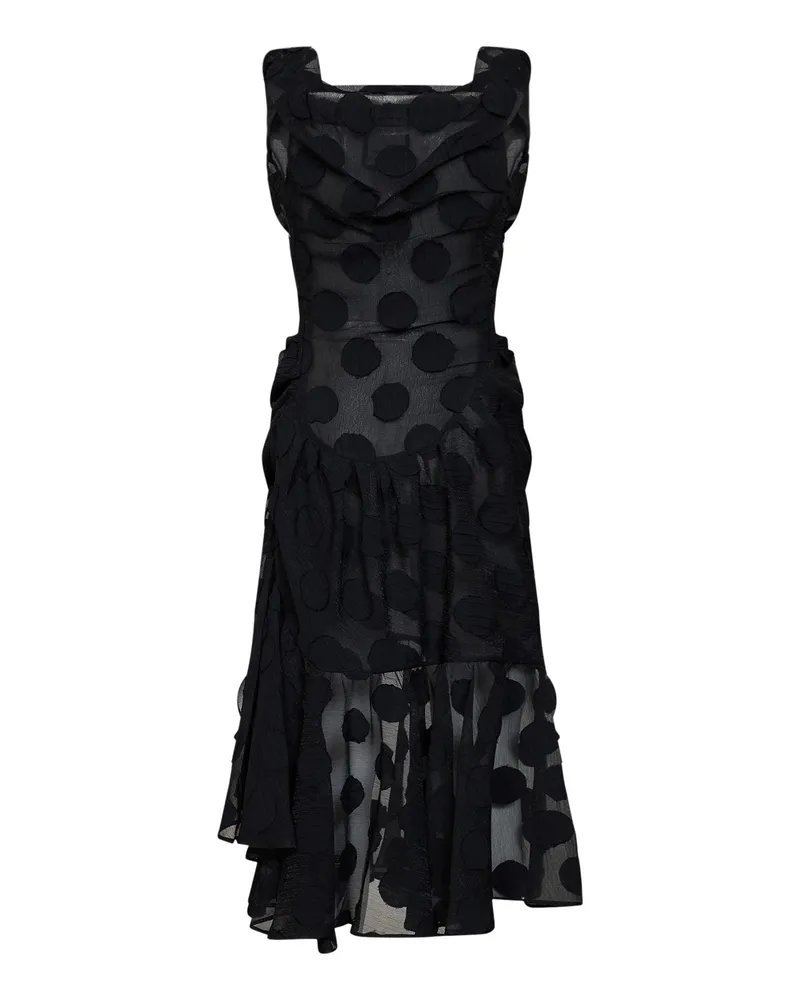 Vivienne Westwood Ginnie Frill Midi Dress — Black Black