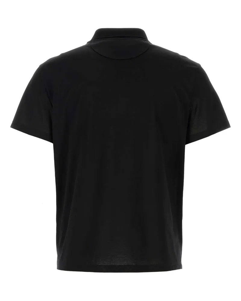 Valentino Garavani Men Black Cotton Polo Shirt Nero Exterior Exterior: T-shirts And Polos Black