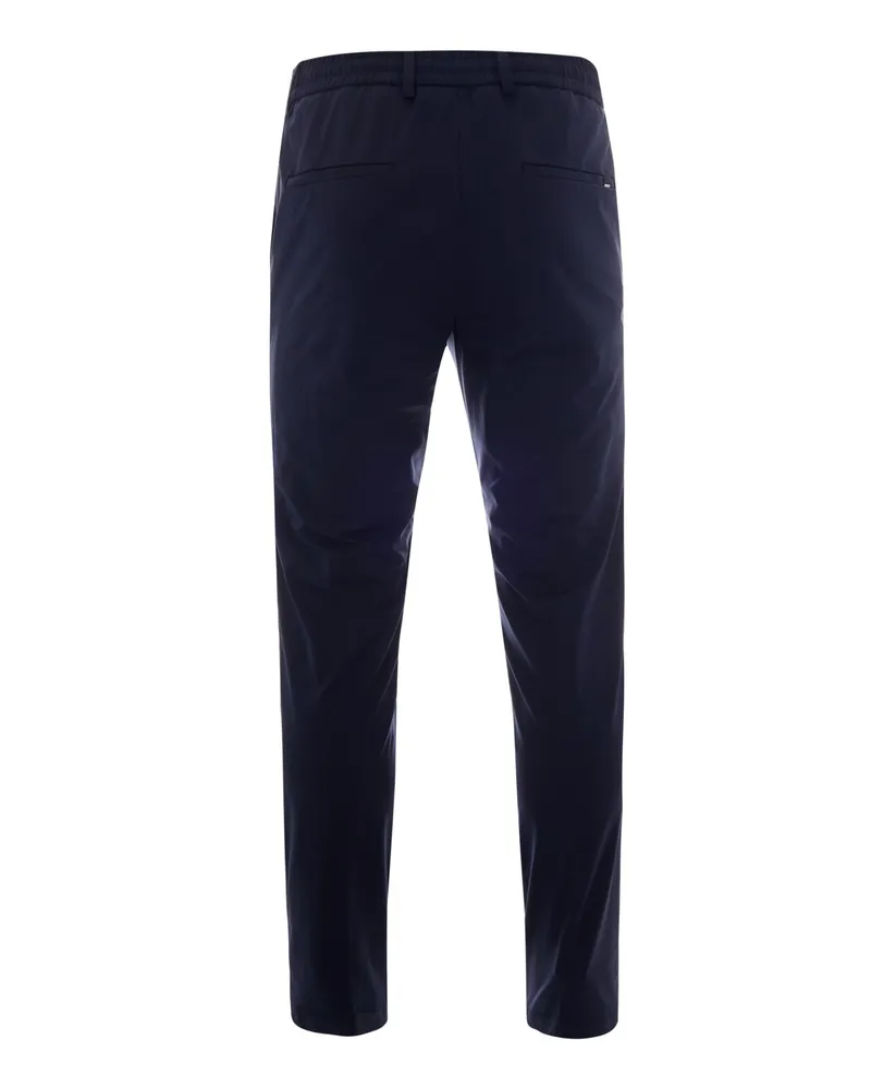 HUGO BOSS Men's Trousers Slim Drawstring Dark Blue Polyamide Navy